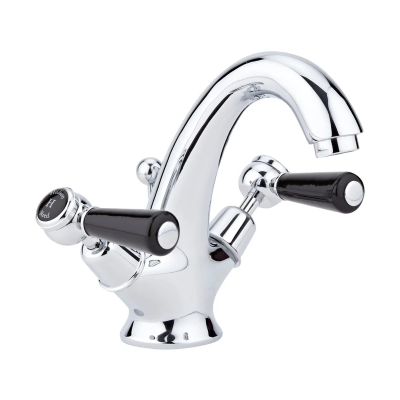 Hudson Reed Topaz Mono Basin Mixer Trad Chrome Brass 176x214x158mm - BC405DL