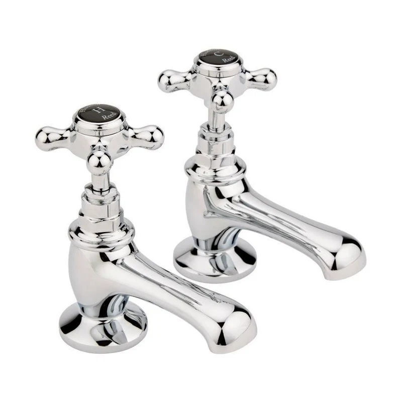 Hudson Reed Topaz Basin Taps Trad Chrome Brass 141x66x119mm - BC401HX