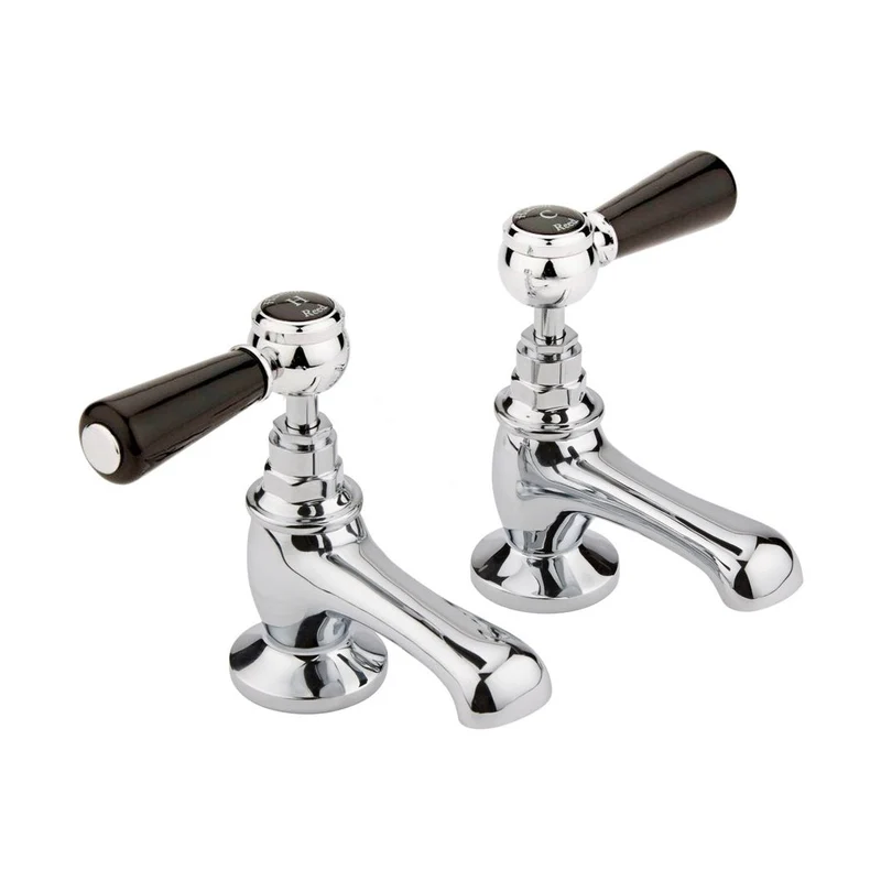 Hudson Reed Topaz Basin Taps Trad Chrome Brass 122x66x119mm - BC401HL