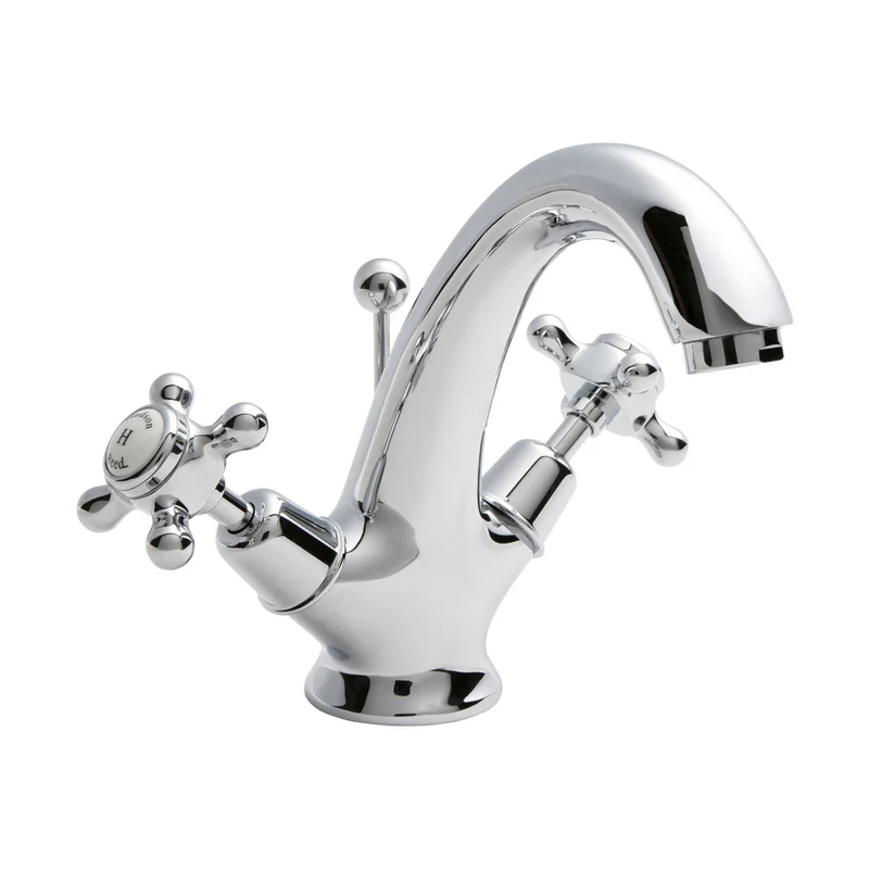 Hudson Reed Topaz Mono Basin Mixer Trad Chrome Brass 176x214x185mm - BC305DX