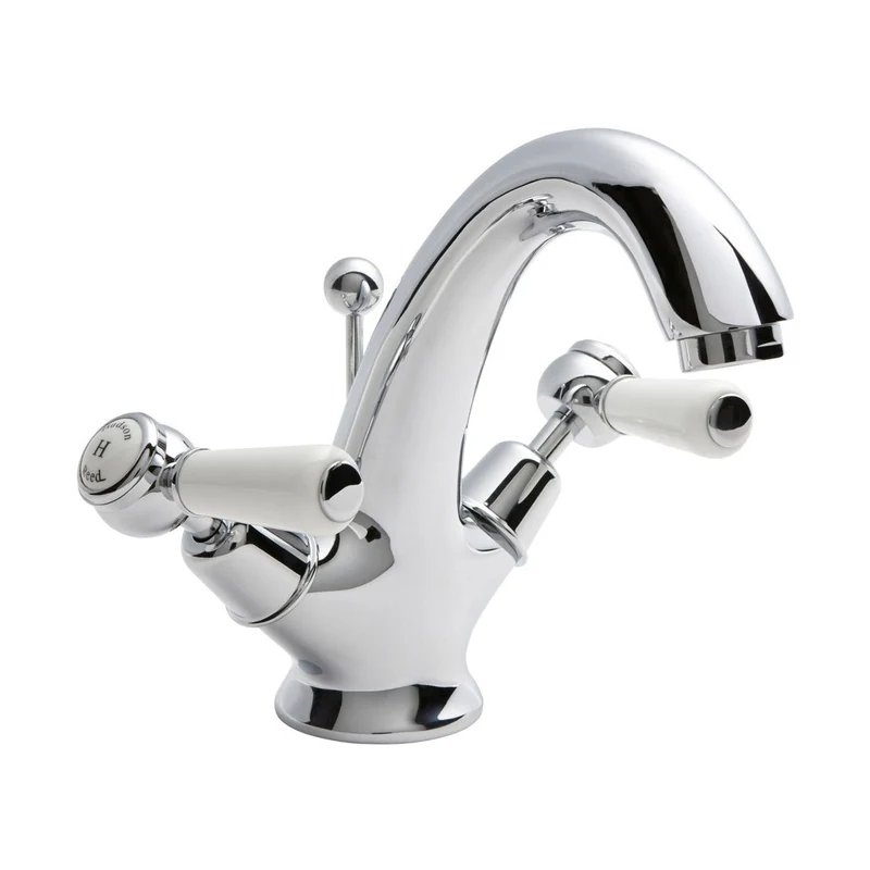 Hudson Reed Topaz Mono Basin Mixer Trad Chrome Brass 176x214x158mm - BC305DL