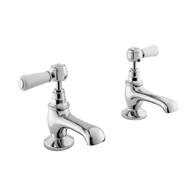 Hudson Reed Topaz Basin Taps Trad Chrome Brass 122x66x119mm - BC301HL