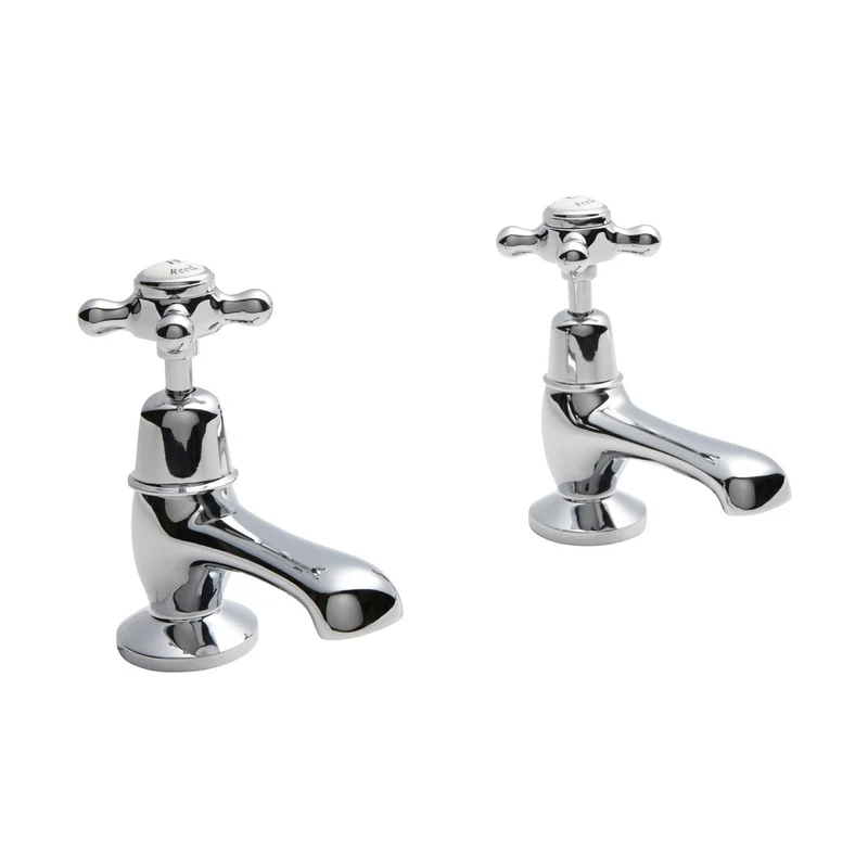 Hudson Reed Topaz Basin Taps Trad Chrome Brass 141x66x119mm - BC301DX