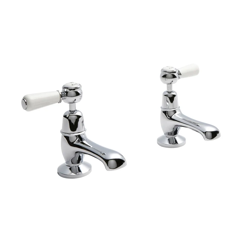 Hudson Reed Topaz Basin Taps Trad Chrome Brass 122x66x119mm - BC301DL