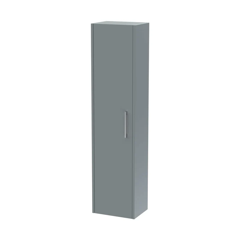 Hudson Reed Juno Wall Hung 350mm Tall Unit Contemp Coastal Grey MFC Smooth Matt 1433x350x255mm