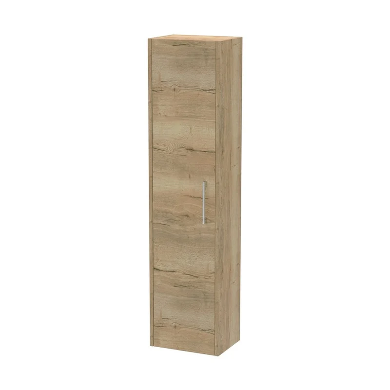 Hudson Reed Juno Wall Hung 350mm Tall Unit Contemp Autumn Oak MFC Textured Woodgrain 1433x350x255mm