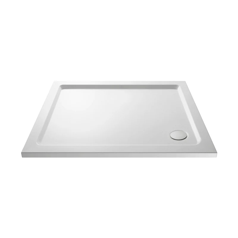 Hudson Reed Rectangular Trays Rectangular Shower Tray 1000 X 800mm Contemp White Acrylic Capped Abs Caco3 And Pu