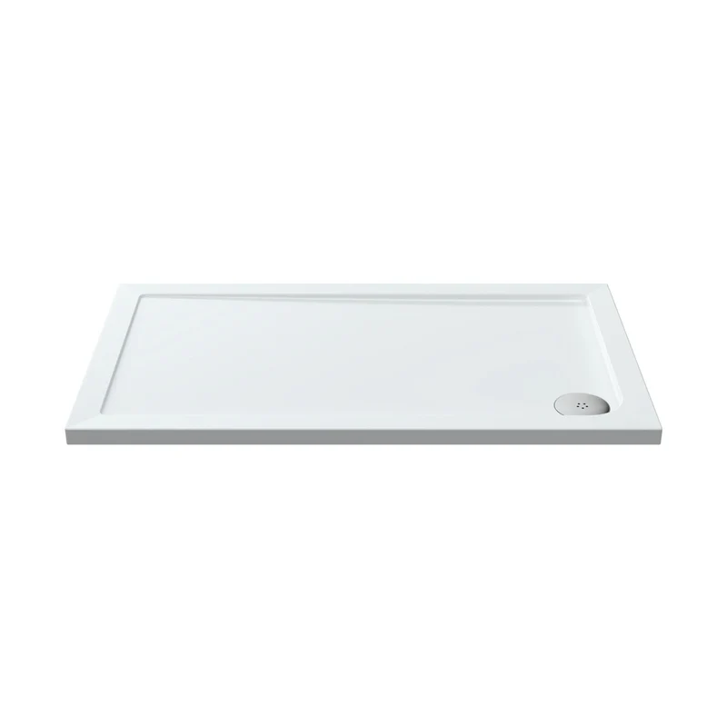 Hudson Reed Rectangular Trays Rectangular Shower Tray 1200 X 700mm Contemp White Acrylic Capped Abs Caco3 And Pu