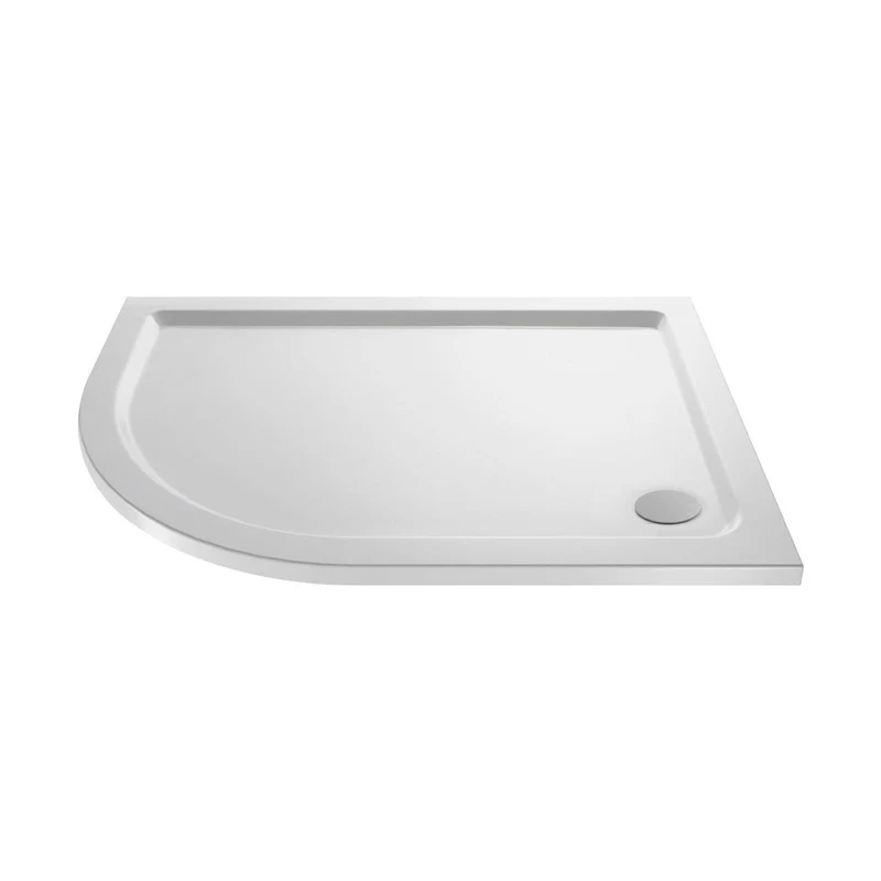 Hudson Reed Offset Quadrant Trays Offset Quad Shower Tray 1000 X 900mm Lh Contemp White Acrylic Capped Abs Caco3 And Pu