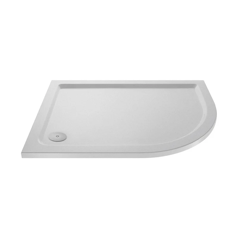 Hudson Reed Offset Quadrant Trays Slip Resistant Offset Quadrant Shower Tray Rh 1000 X 800mm Contemp European White Acrylic Capped Abs Caco3 And Pu