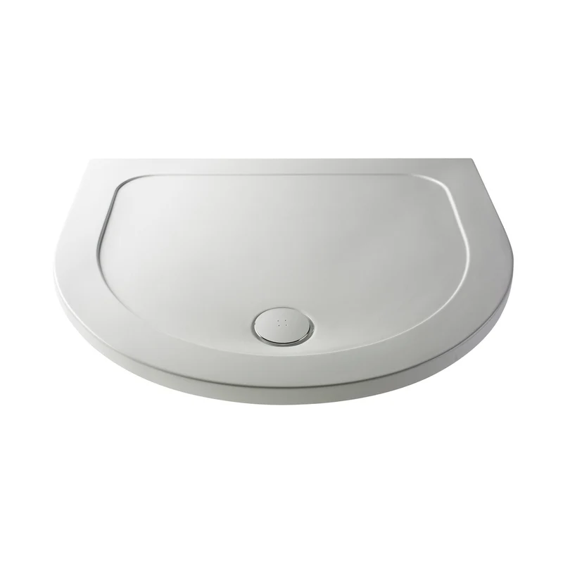 Hudson Reed D Shape Trays D Shape Shower Tray 1050mm Contemp White Acrylic Capped Abs Caco3 And Pu