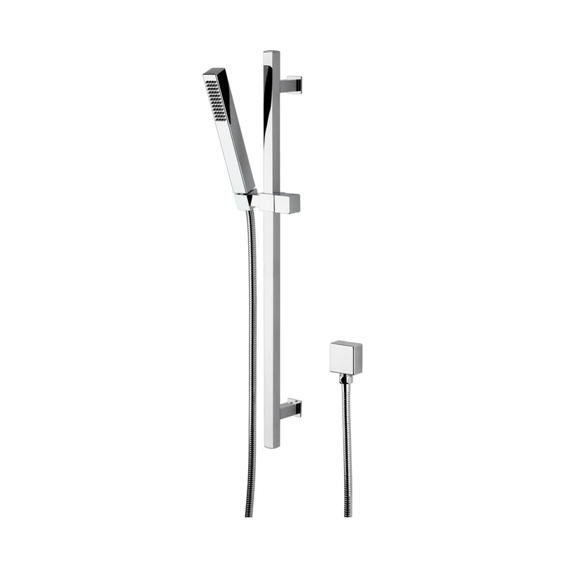 Hudson Reed Shower Slide Rail Kits Kubix Slide Rail Kit Contemp Chrome Brass 685x118x74mm