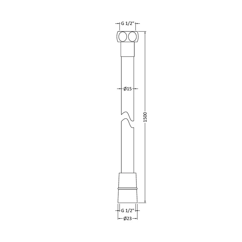Hudson Reed Shower Parts Smooth Silver Shower Flex Contemp Chrome Abs,plastic