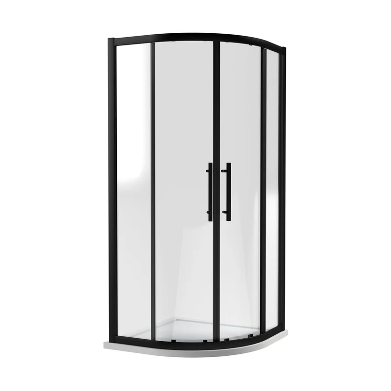 Hudson Reed Apex 900mm Quadrant Contemp Matt Black Aluminium,metal 1900x880x880mm