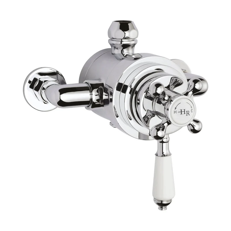 Hudson Reed Topaz Exposed Dual Shower Valve Trad Chrome Brass 166x196x153mm
