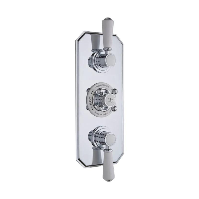 Hudson Reed Topaz Triple Concealed Shower Valve With Diverter Trad Chrome Brass Abs 320x120x135mm - TSVT005