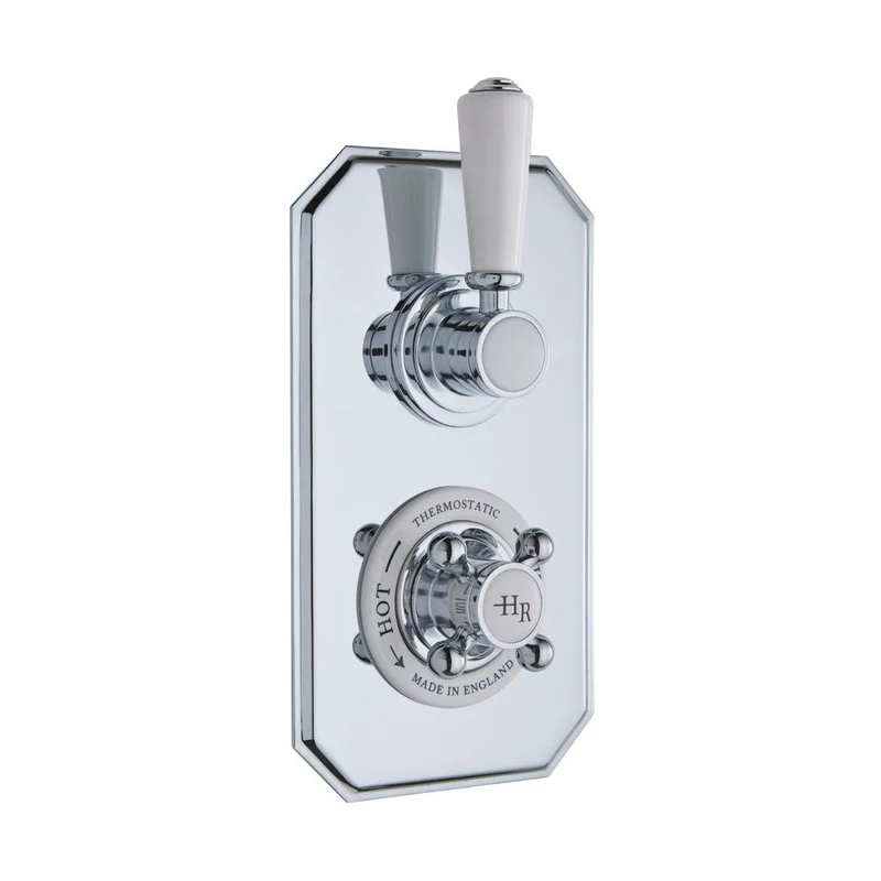 Hudson Reed Topaz Twin Thermostatic Shower Valve Trad Chrome Brass Abs 230x120x135mm