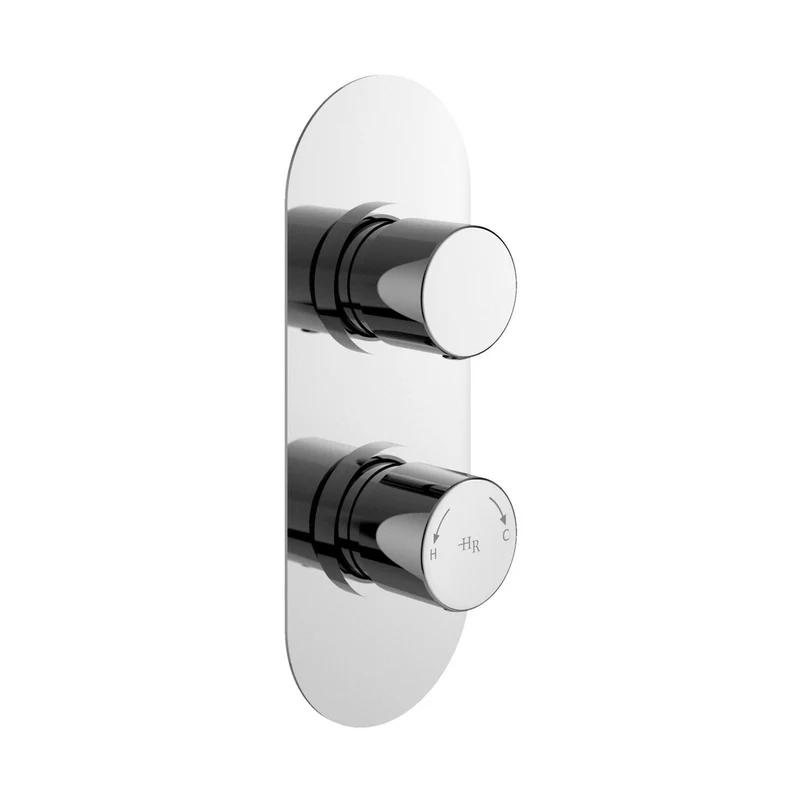 Hudson Reed 1 Outlet Valves Twin Valve Contemp Chrome Brass Abs 215x80x136mm - RNDTW01
