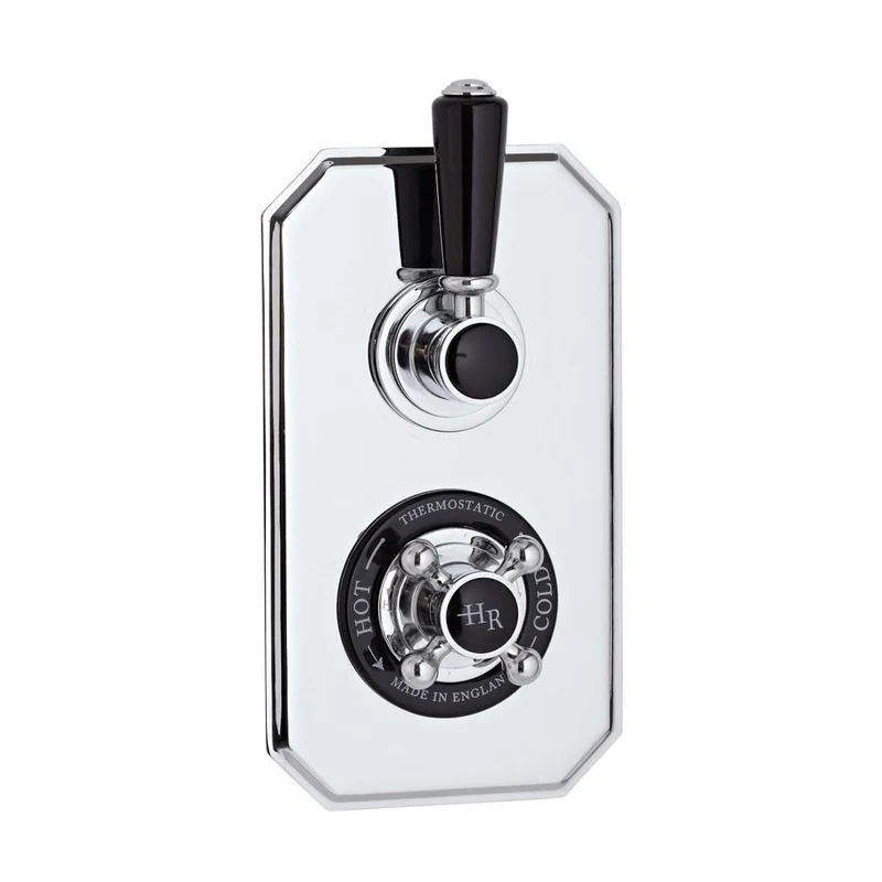 Hudson Reed Topaz Twin Concealed Shower Valve With Diverter Trad Chrome Brass Abs 230x120x135mm - BTSVT004