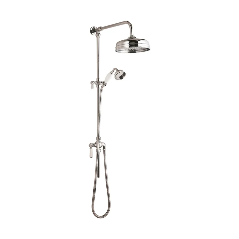 Hudson Reed Concealed Valves Sets Rigid Riser Kit Trad Chrome Brass 1260x190x670mm