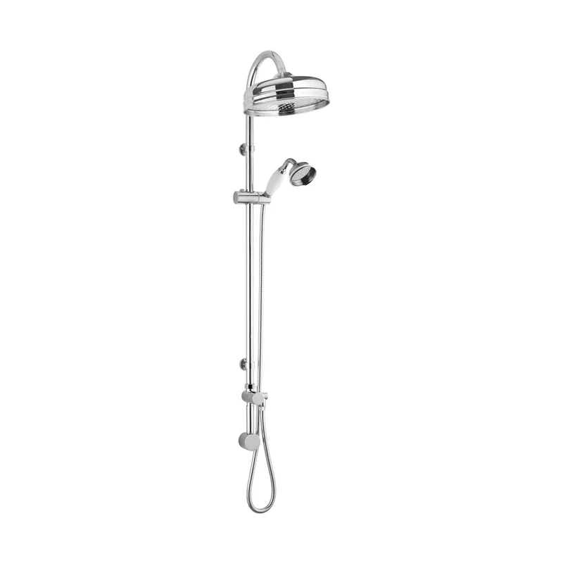 Hudson Reed Concealed Valves Sets Rigid Riser Kit Trad Chrome Brass Abs 1205x300x455mm
