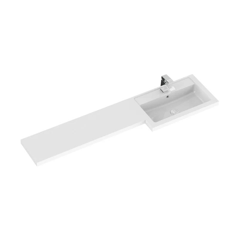 Hudson Reed Fusion 1500mm Right Hand Combination Contemp Gloss White MFC Painted Gloss 904x1505x360mm - CBI114
