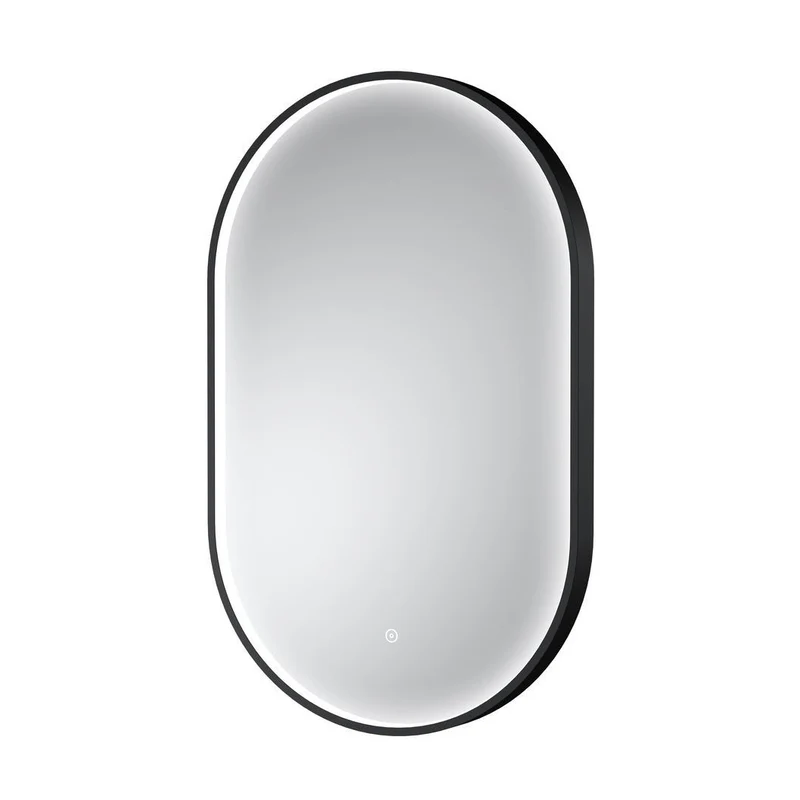 Hudson Reed Columba Black Frame Led Mirror - 800 X 500mm Contemp Aluminium 800x500x47mm