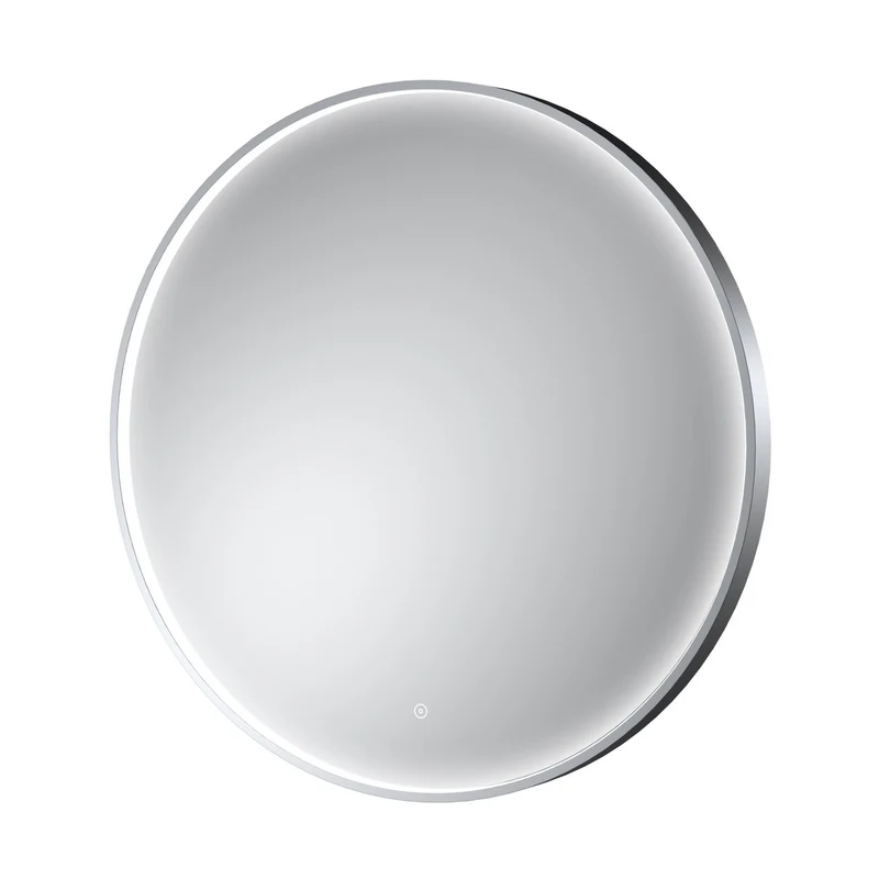 Hudson Reed Mensa Polished Chrome Frame Led Mirror - 800mm Contemp Aluminium 800x800x47mm