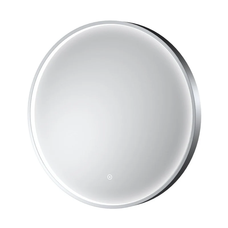 Hudson Reed Mensa Polished Chrome Frame Led Mirror - 600mm Contemp Aluminium 600x600x47mm