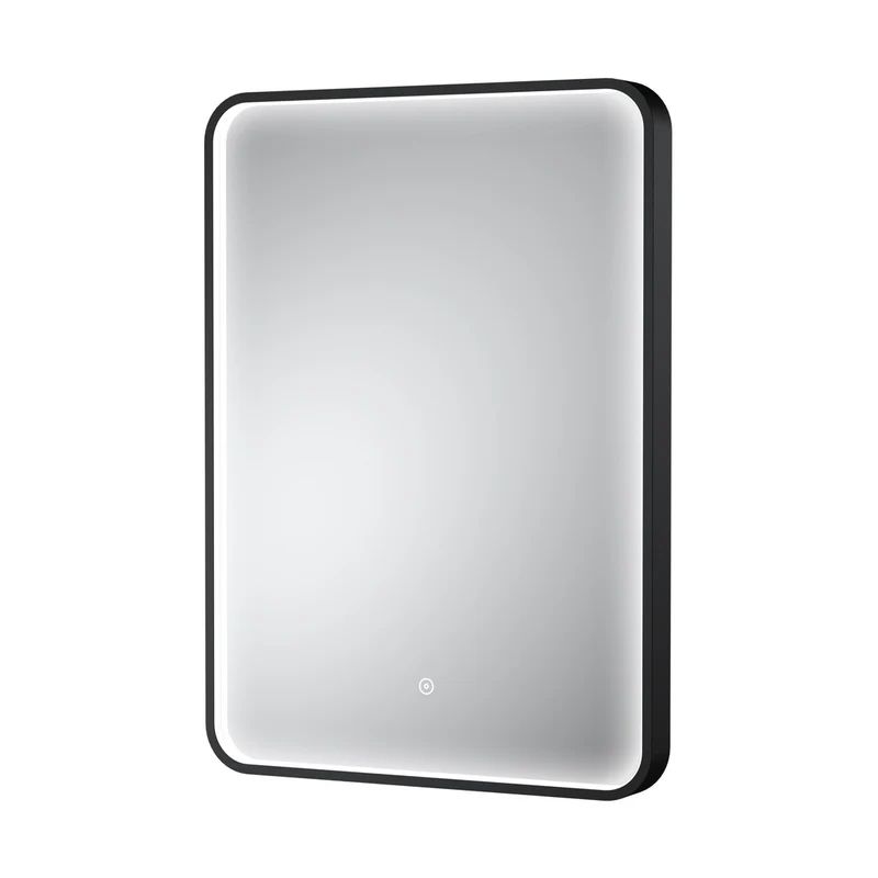 Hudson Reed Pictor Black Frame Led Mirror - 700 X 500mm Contemp Aluminium 700x500x47mm