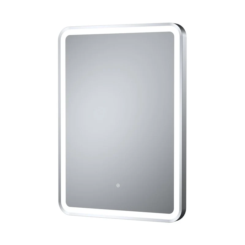 Hudson Reed Framed Led Touch Sensor Mirrors 700 X 500 Silver Framed Mirror Contemp Aluminium 700x500x33mm