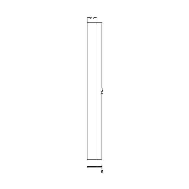Hudson Reed Fusion 2000mm Plinth Contemp Gloss Grey MFC Gloss 2000x145x18mm