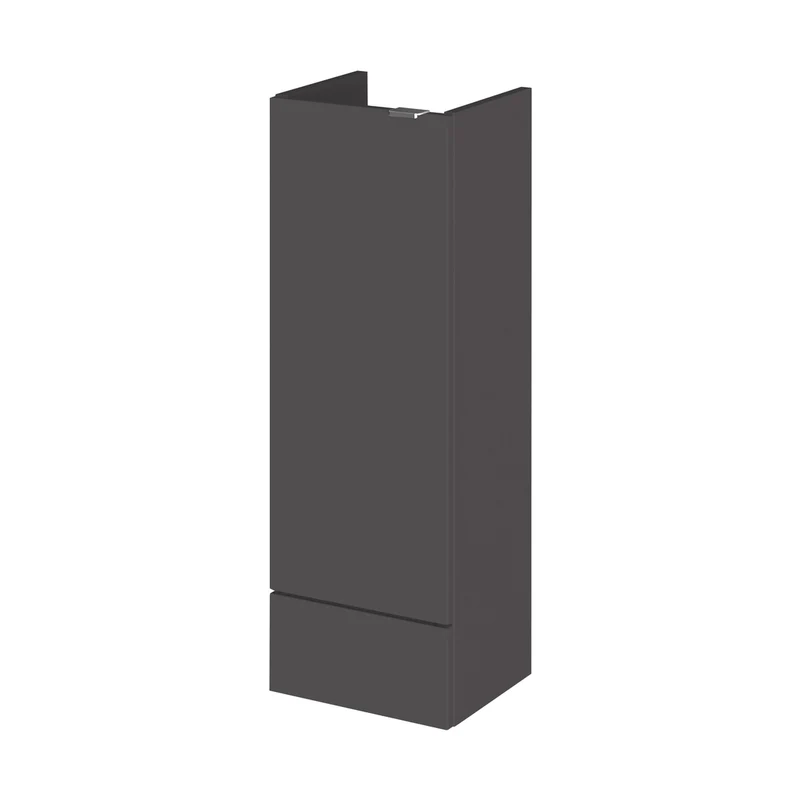 Hudson Reed Fusion 300mm Base Unit - Compact Contemp Gloss Grey MFC Painted Gloss 864x300x255mm