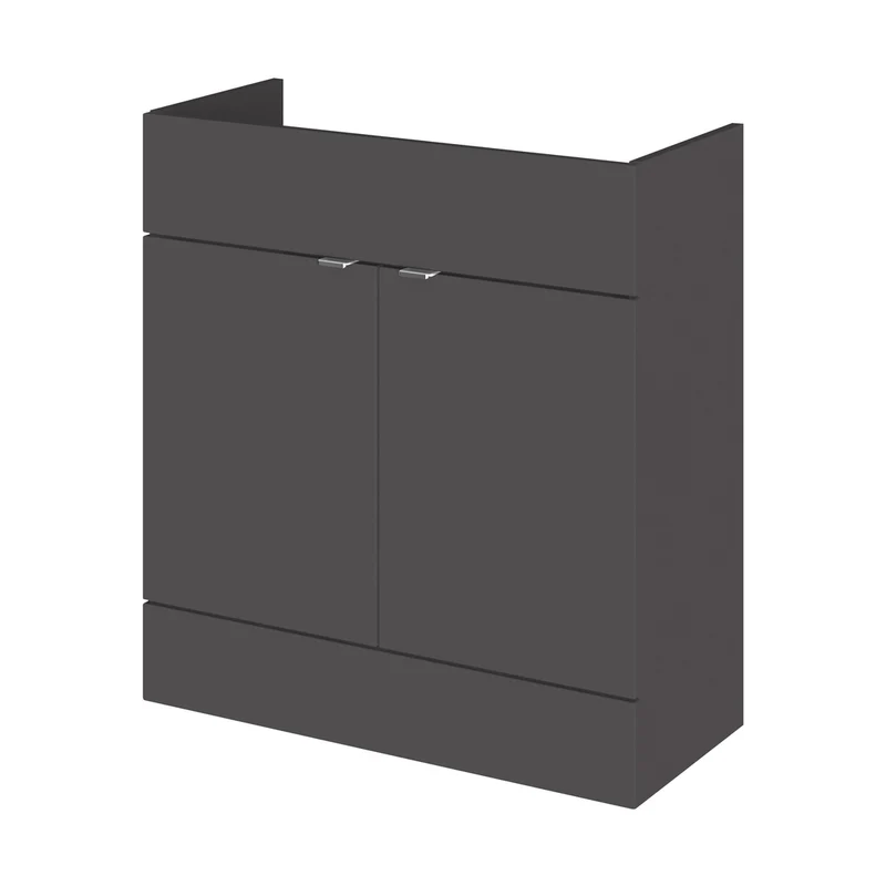 Hudson Reed Fusion 800mm Vanity Unit Contemp Gloss Grey MFC Painted Gloss 864x800x355mm