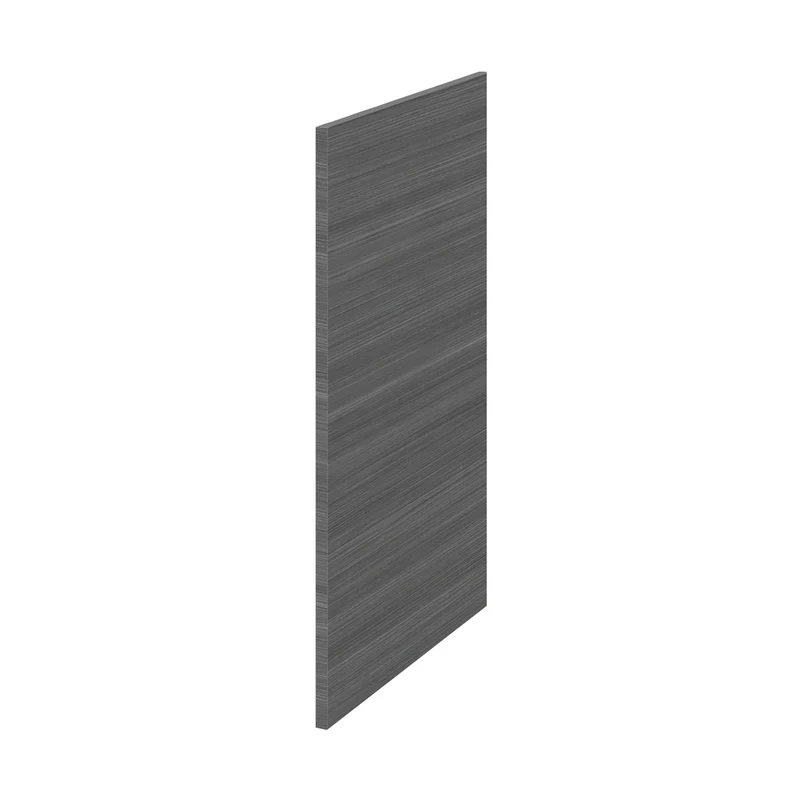 Hudson Reed Fusion Decorative End Panel Contemp Anthracite Woodgrain MFC Textured Woodgrain 864x370x18mm