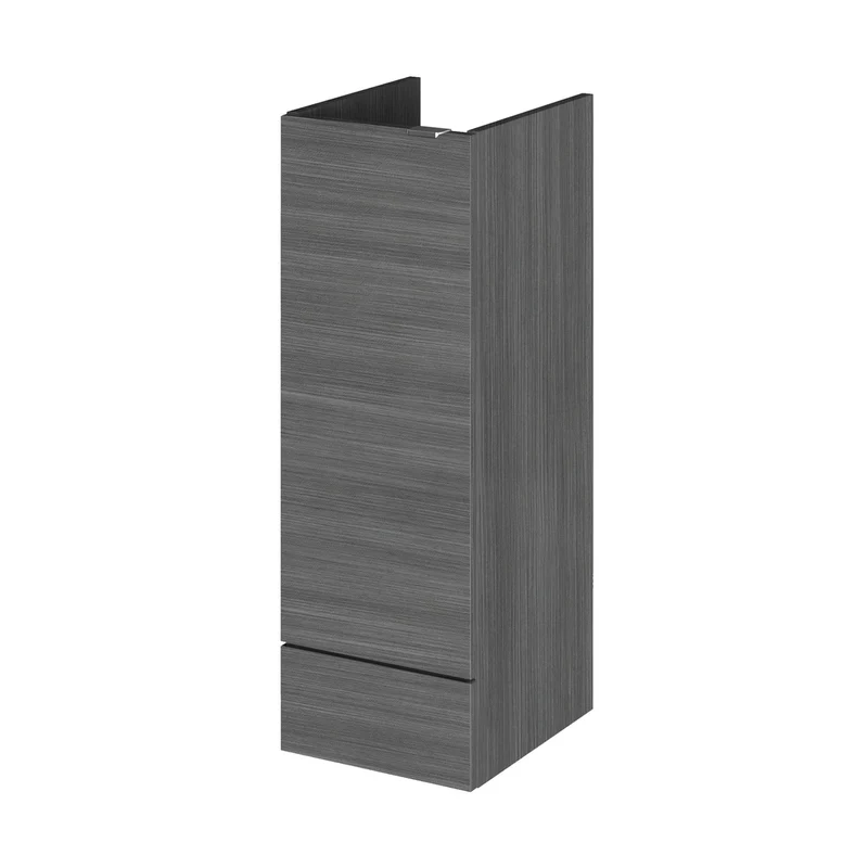 Hudson Reed Fusion 300mm Base Unit Contemp Graphite Grey Woodgrain MFC Textured Woodgrain 864x300x355mm