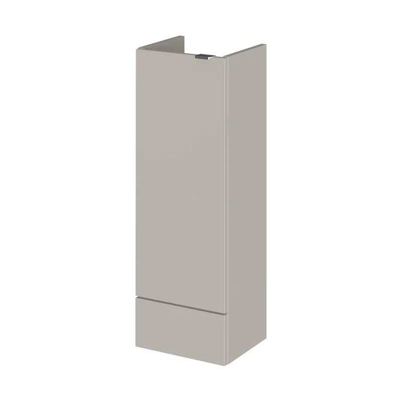 Hudson Reed Fusion 300mm Base Unit - Compact Contemp Pebble Grey MFC Textured Woodgrain 864x300x255mm