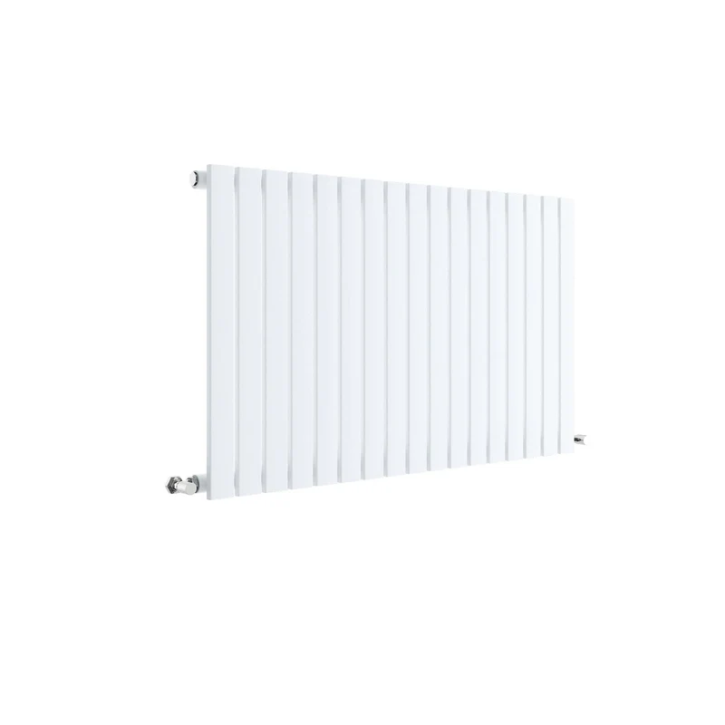 Hudson Reed Sloane Horizontal Single Panel Radiator 600 X 992 Contemp Satin White Steel 600x992x53mm