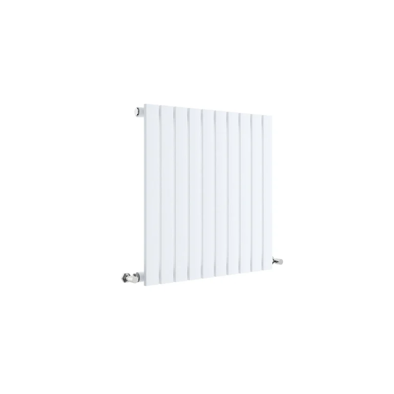 Hudson Reed Sloane Horizontal Single Panel Radiator 600 X 586 Contemp Satin White Steel 600x586x53mm