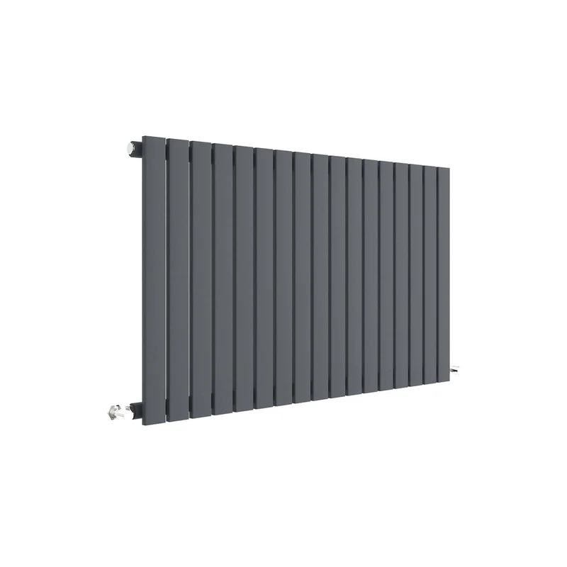 Hudson Reed Sloane Horizontal Single Panel Radiator 600 X 992 Contemp Anthracite Steel 600x992x53mm