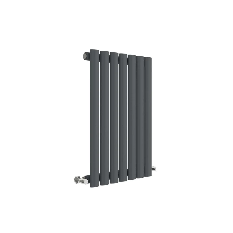 Hudson Reed Revive Horizontal Single Panel Radiator 600 X 412 Contemp Anthracite Steel 600x412x55mm