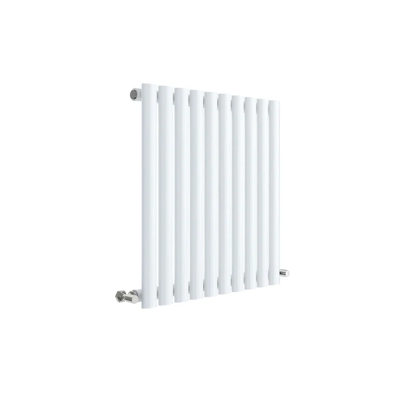 Hudson Reed Revive Horizontal Single Panel Radiator 600 X 586 Contemp White High Gloss Steel 600x586x55mm