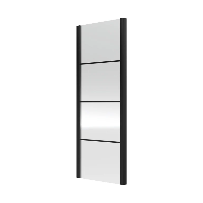 Hudson Reed Apex 900mm Side Panel Contemp Matt Black Aluminium 1900x890x44mm