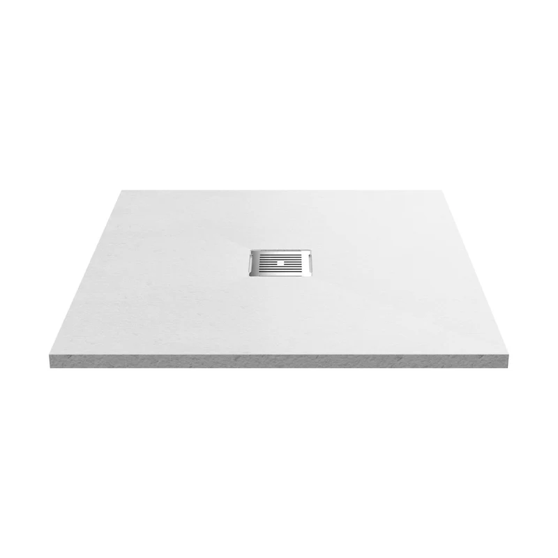 Hudson Reed Slim Square Trays Square Shower Tray 900 X 900mm Contemp White Slate Acrylic Capped Abs Caco3 And Pu