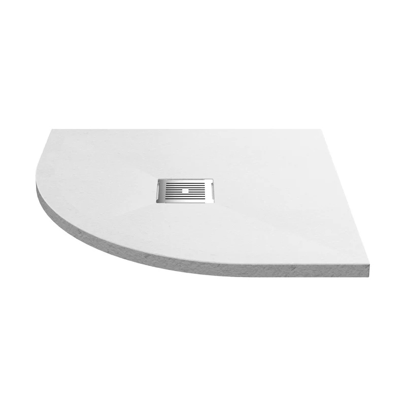 Hudson Reed Slim Quadrant Trays Quad Shower Tray 800 X 800mm Contemp White Slate Acrylic Capped Abs Caco3 And Pu