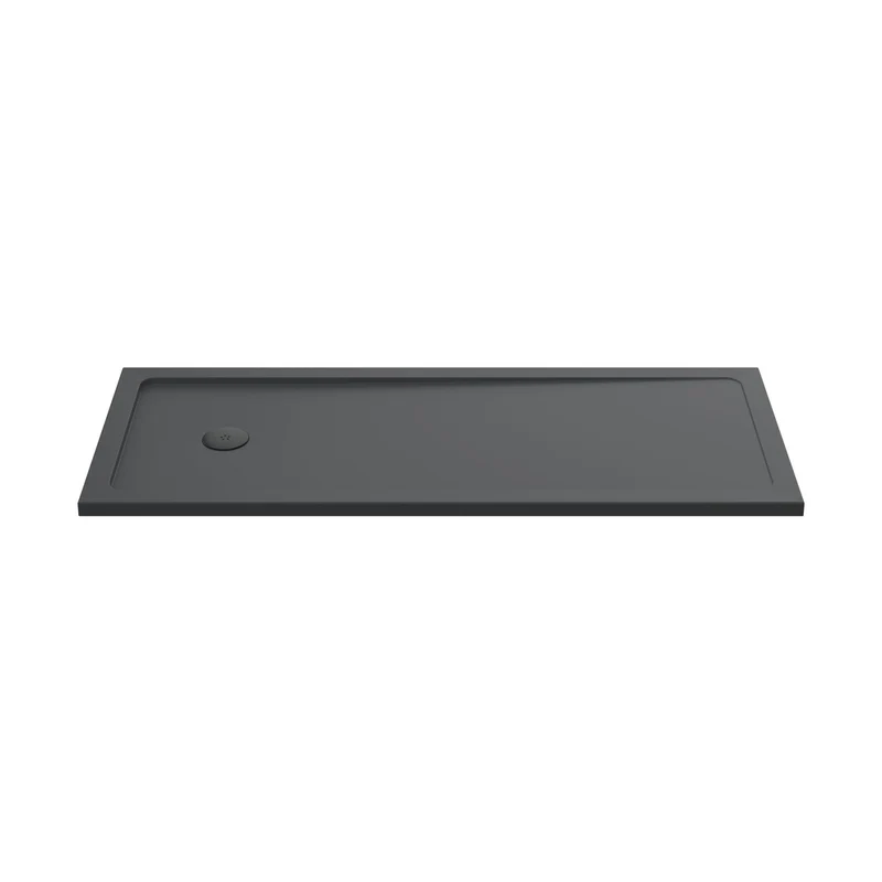 Hudson Reed Rectangular Trays Bath Replacement Shower Tray 1700 X 700mm Contemp Grey Slate Acrylic Capped Abs Caco3 And Pu