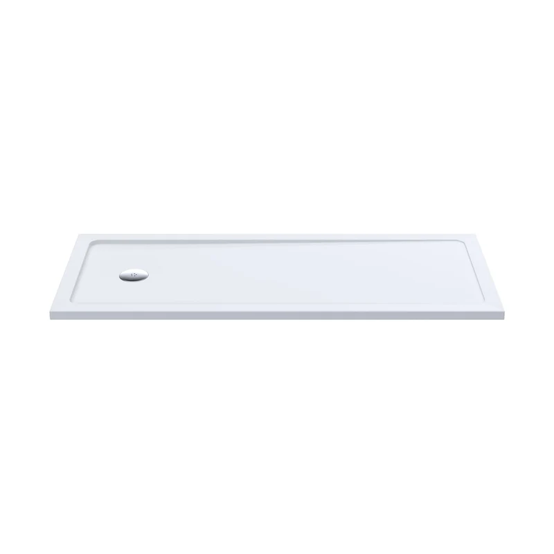 Hudson Reed Rectangular Trays Bath Replacement Shower Tray 1700 X 700mm Contemp White Acrylic Capped Abs Caco3 And Pu