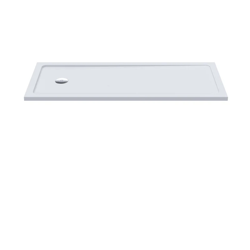 Hudson Reed Rectangular Trays Slip Resistant Bath Replacement Shower Tray 1700 X 700mm Contemp European White Acrylic Capped Abs Caco3 And Pu