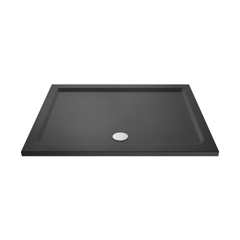 Hudson Reed Rectangular Trays Rectangular Shower Tray 1700 X 900mm Contemp Grey Slate Acrylic Capped Abs Caco3 And Pu