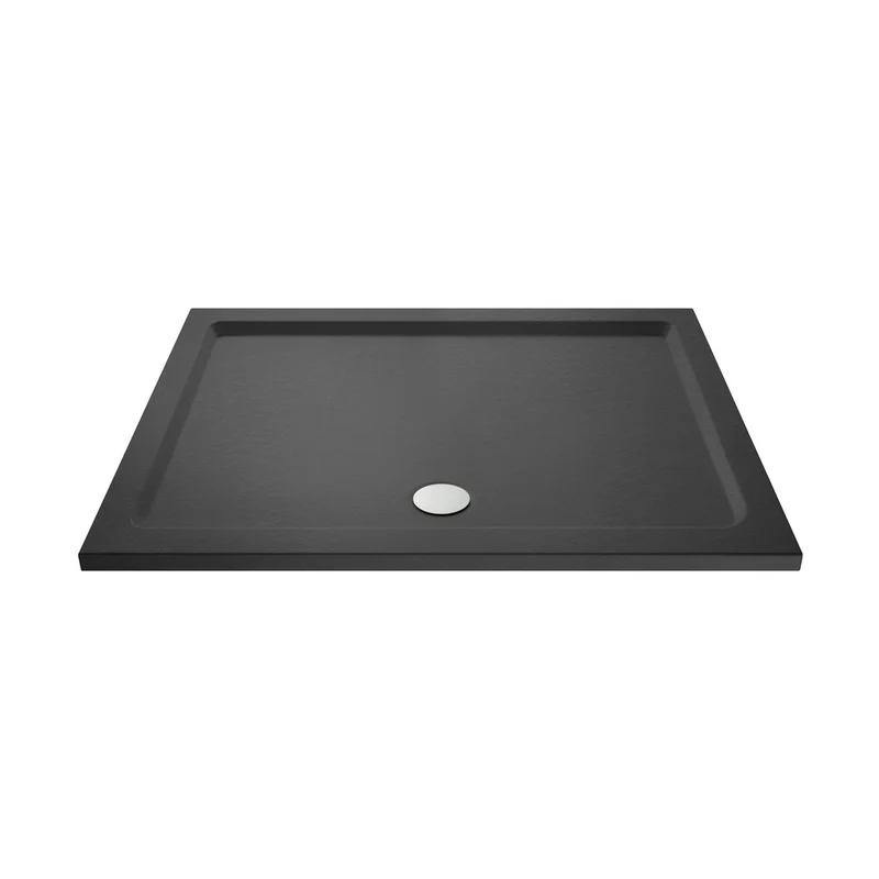 Hudson Reed Rectangular Trays Rectangular Shower Tray 1500 X 900mm Contemp Grey Slate Acrylic Capped Abs Caco3 And Pu